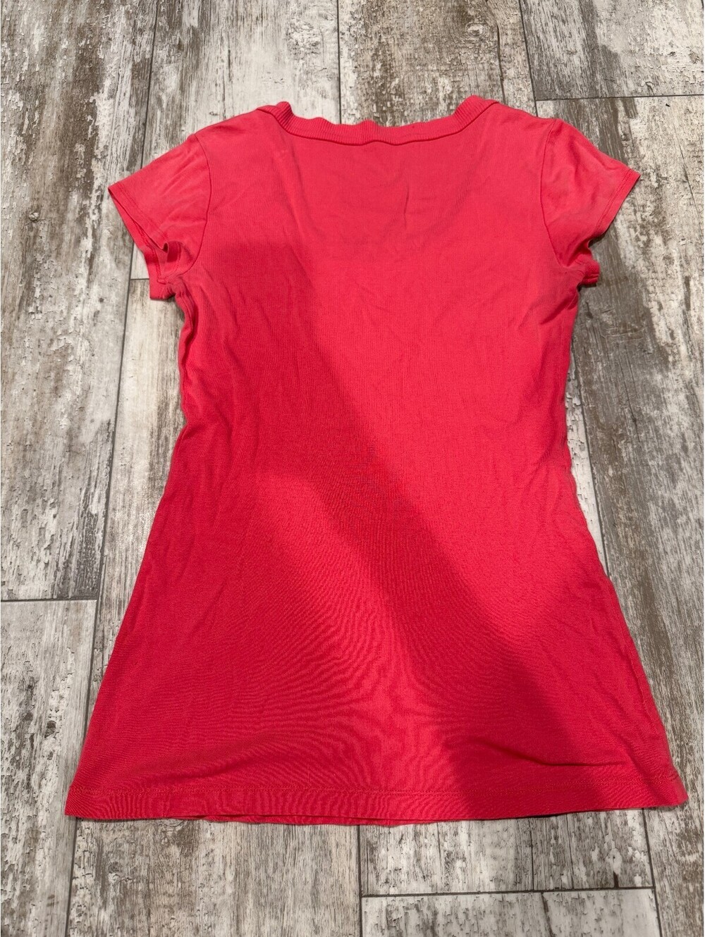 One Step Up XL Red Scoop Neck Tee Short Sleeve Basic
